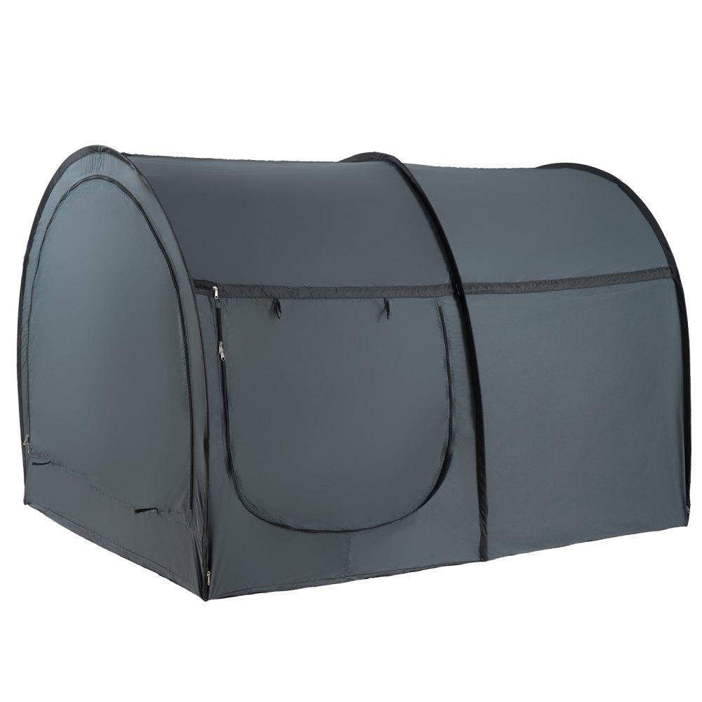 VEVOR Tenda da Letto Traspirante a 4 Porte Oscurante Leggera Pali 7 mm Verde 190x137x119cm