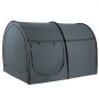 VEVOR Tenda da Letto Traspirante a 4 Porte Oscurante Leggera Pali 7 mm Verde 190x137x119cm