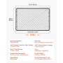 VEVOR Cancello per Recinzione a Maglie di Catena, 183 x 122 cm, Cancello da Giardino in Acciaio Zincato Antiruggine, Pannello Regolabile per Cortile Vialetto Agricolo con Accessori Nero