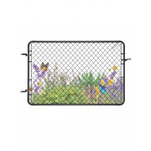 VEVOR Cancello per Recinzione a Maglie Catena Regolabile 183 x 122 cm Nero