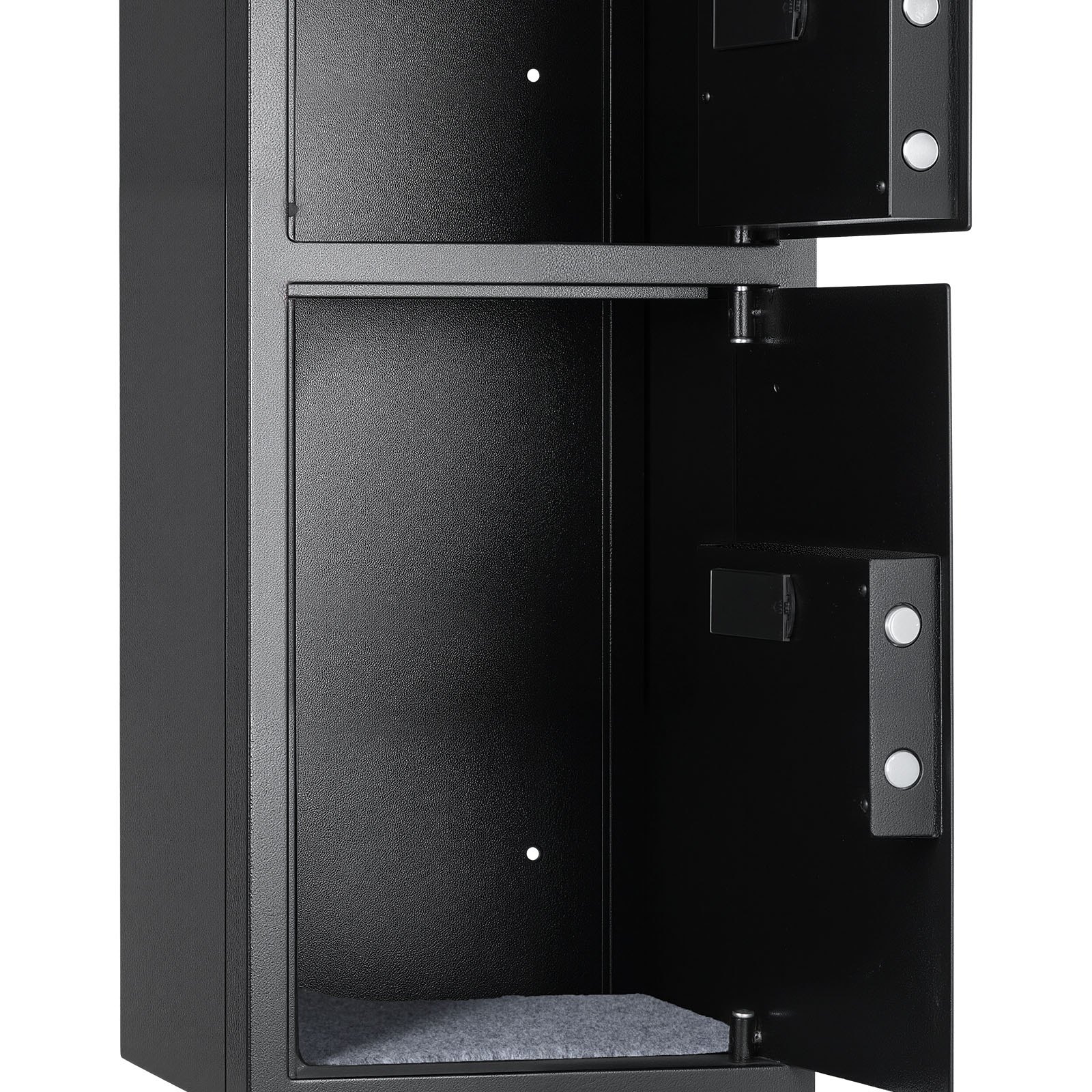 VEVOR Cassaforte a Doppia Porta Cassafforte Elettronica con Illuminazione a LED 350 x 348 x 775 mm, Ignifuga in Acciaio Laminato a Freddo con Fessura di Deposito per Denaro, Documenti, Gioielli