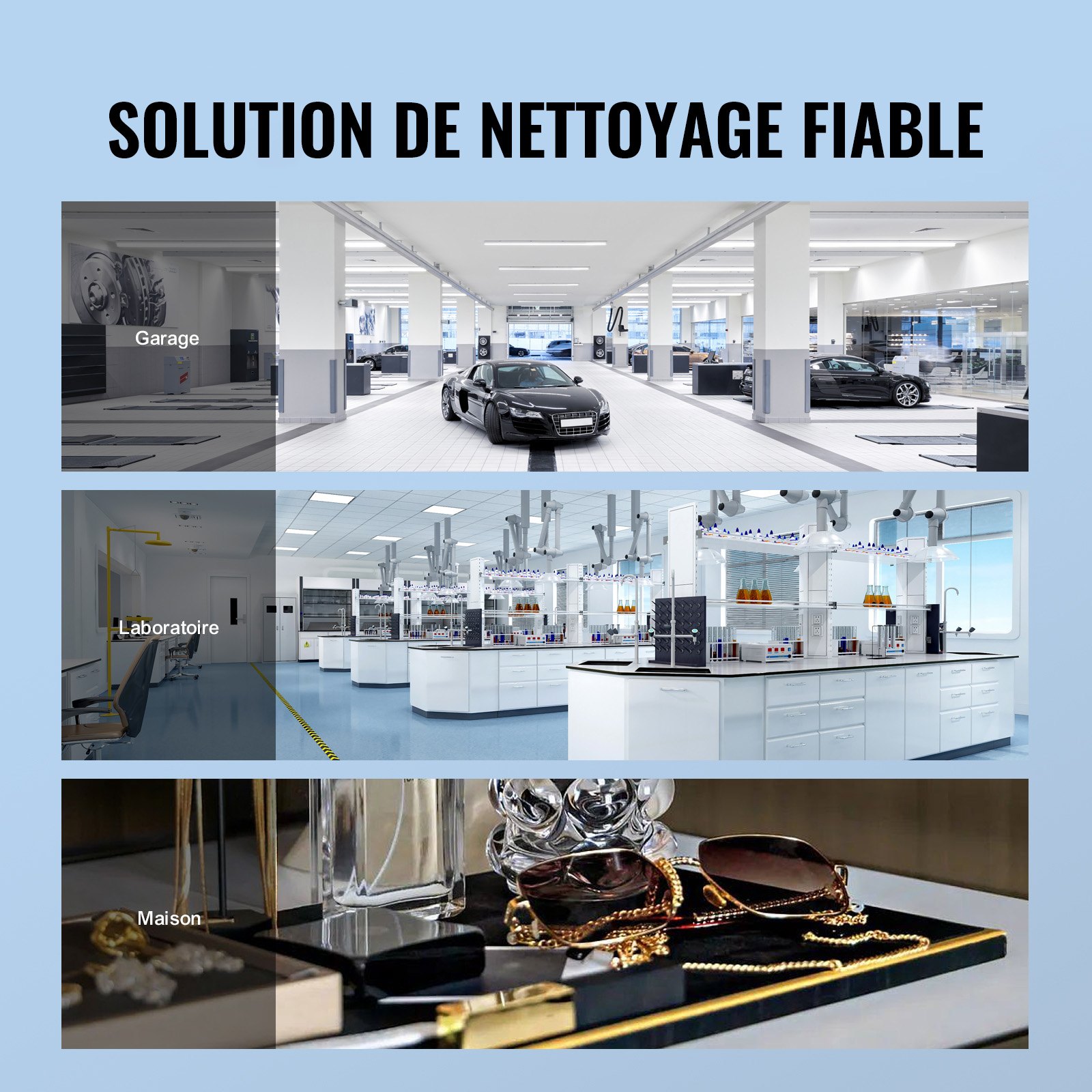 VEVOR Pulitore a Ultrasuoni Display Digitale in Acciaio Inox Capienza 10 Litri con Riscaldamento Tempo Temperatura Regolabile, Macchina Pulitrice a Ultrasuoni per Gioielli Occhiali Orologi Laboratorio