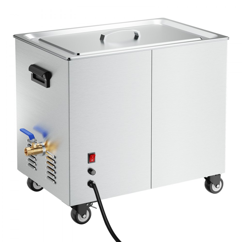 VEVOR Pulitore a Ultrasuoni da 50 L, Macchina per la Pulizia a Ultrasuoni Professionale con Cestello di Pulizia e Display Digitale, in Acciaio Inox da 840 W e 40 kHz con Ruote per Parti, Carburatori
