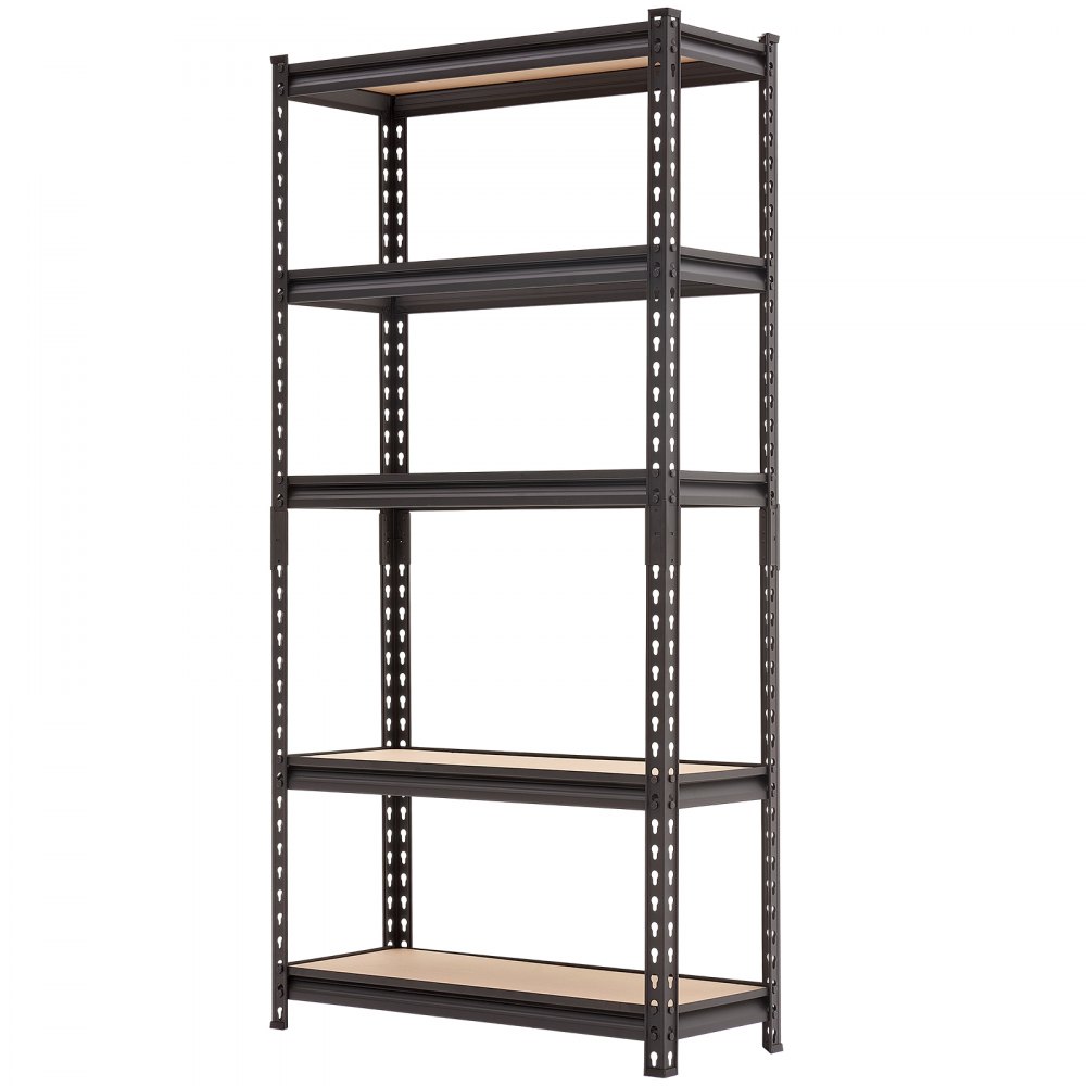 VEVOR Scaffale per Garage in Metallo 5 Ripiani Regolabili Capacità 907,2 kg, Scaffale da Stoccaggio per Carichi Pesanti, per Cucina, Dispensa, Magazzino e Cantina, 75,9 cm L x 30,9 cm P x 152 cm A