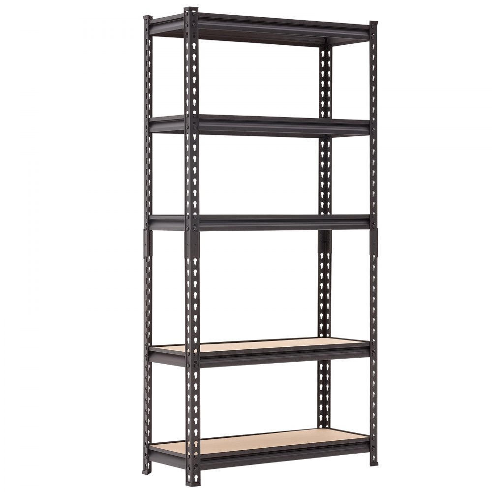 VEVOR Scaffale per Garage in Metallo 5 Ripiani Regolabili Capacità 907,2 kg, Scaffale da Stoccaggio per Carichi Pesanti, per Cucina, Dispensa, Magazzino e Cantina, 75,9 cm L x 30,9 cm P x 152 cm A