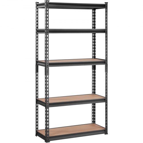 MASKO® Set di 2 scaffali , Portata fino a 875 kg, 4 o 5 ripiani regolabili, Pannelli in MDF, Scaffali in metallo, Argento-700kg / 2x 160x80x40cm 4 ripiani