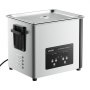 VEVOR Pulitore a Ultrasuoni da 10 L, Macchina Professionale per la Pulizia a Ultrasuoni, con Cestello di Pulizia e Schermo Digitale, in Acciaio Inox da 180 W e 40 kHz per Orologi, Rasoi, Gioielli