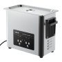 VEVOR Pulitore a Ultrasuoni da 6 L, Macchina Professionale per la Pulizia a Ultrasuoni, con Cestello di Pulizia e Schermo Digitale, in Acciaio Inox da 120 W e 40 kHz per Orologi, Rasoi, Gioielli