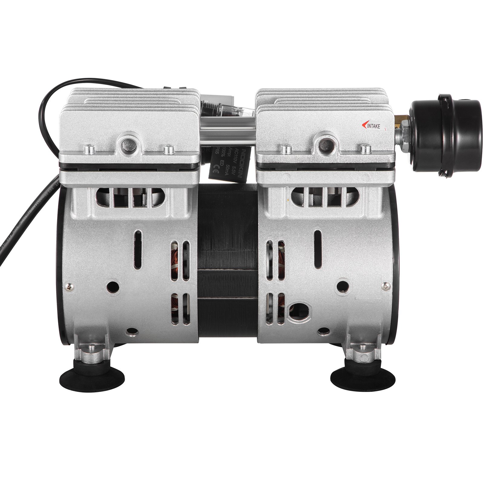 VEVOR Aeratore per laghetto, Potenza 550 W, Kit sistema di aerazione del lago 5,2 CFM per laghetto fino a 3 acri, Profondità 50 piedi compressore d'aria 2 diffusori da 80 piedi