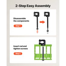 VEVOR Segheria a Catena per Motoseghe Segheria Portatile Adatta a Barre di Fresatura per Assi Larghezza Regolabile tra 5-15 cm, Guida per Taglio Trasversale del Legname, Kit Cavalletto Taglialegna
