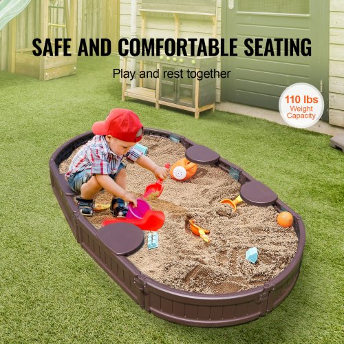 Sensory Sand Vassoio Gonfiabile Per Sabbia Cinestetica Con Coperchio – Arancione 58x58cm