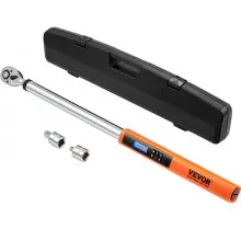 VEVOR Chiave Dinamometrica Forza Torsione 34-340Nm Kit di Chiave Dinamometrica da Officina per Auto Moto Lettura Digitale Schermo LED Precisione ±2 %, Kit di Chiave Torsiometrica 12,7 mm per Veicoli