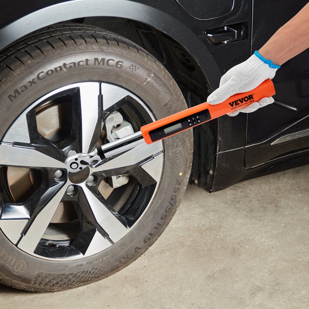 VEVOR Torque Wrench 3/8", 5-50Nm Torque Wrench for Bicycles & Motorcycles, ± 2% Accuracy, 1/2-1/4" Adapter, 72-Tooth Ratchet Head, User-Friendly and Adjustable