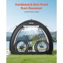 VEVOR Spaziosa Tenda per Riporre le Bici all'Aperto con Finestra Ventilata, Tenda Impermeabile a Forma di Ventaglio con Fibra di Vetro e Doppie Cerniere da 1 a 2 Bici, 1706 x 2011 x 792 mm