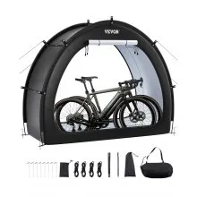 VEVOR Tenda per Bici Impermeabile Forma Ventaglio 1706 x 2011 x 792 mm 1a 2 Bici