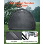 VEVOR Spaziosa Tenda per Riporre le Bici all'Aperto con Finestra Ventilata, Tenda Impermeabile a Forma di Ventaglio con Fibra di Vetro e Doppie Cerniere da 4 a 5 Bici, 1706 x 2133 x 1524 mm