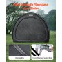 VEVOR Spaziosa Tenda per Riporre le Bici all'Aperto con Finestra Ventilata, Tenda Impermeabile a Forma di Ventaglio con Fibra di Vetro e Doppie Cerniere da 4 a 5 Bici, 2190 x 1550 x 1730 mm