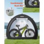 VEVOR Spaziosa Tenda per Riporre le Bici all'Aperto con Finestra Ventilata, Tenda Impermeabile a Forma di Ventaglio con Fibra di Vetro e Doppie Cerniere da 4 a 5 Bici, 2190 x 1550 x 1730 mm