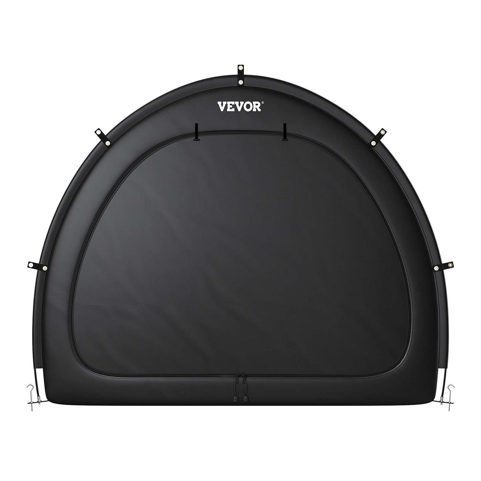 VEVOR Spaziosa Tenda per Riporre le Bici all'Aperto con Finestra Ventilata, Tenda Impermeabile a Forma di Ventaglio con Fibra di Vetro e Doppie Cerniere da 4 a 5 Bici, 2190 x 1550 x 1730 mm