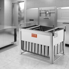 VEVOR Stampi per Ghiacciolo Commerciali, 40 Stampi per Ghiaccioli a Testa Rotonda con Doppia Fessura, Macchina per Ghiaccioli Acciaio Inox, Stampo per Ghiacciolo 50 Bastoncini