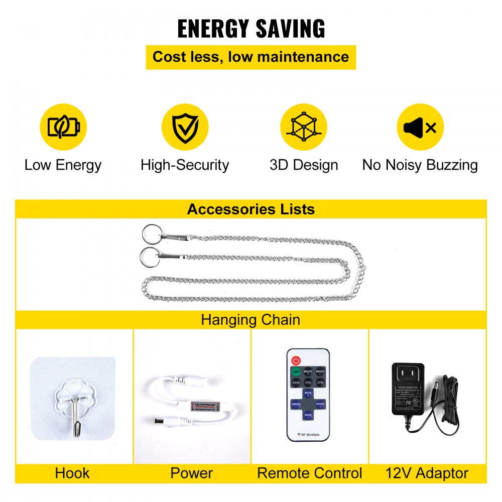 VEVOR Insegna al Neon a Led Luce Notturna Better Together, Potenza 20 W 100-240 V Insegne al Neon Bianco 2 Parole in Silicone e Acrilico per Feste, Matrimoni, Uffici, bar, Caffè, Finestre e Ristoranti