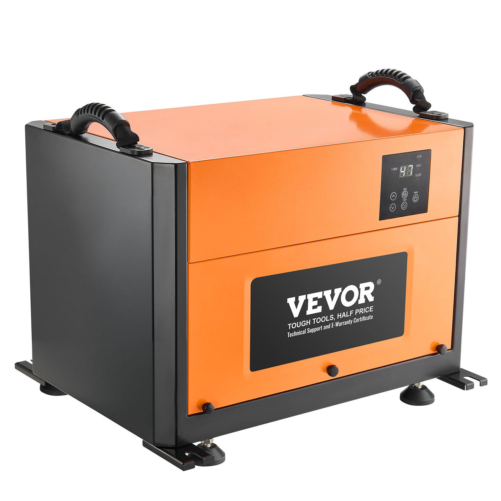 VEVOR 50 Pints Commercial Dehumidifier with Drain Hose, Portable Crawl Space Dehumidifiers for Basement Storage Room Industrial Grade, Auto Defrost/Drainage, Heavy-duty Galvanized Steel, LED Indicate
