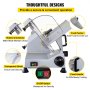 VEVOR Affettatrice Professionale, Affettatrice Elettrica per Gastronomia 320 W, Affettatrice Elettrica per Alimenti con Lama in Acciaio al Carbonio da 12 Pollici, Affettatrice 350-400 Giri/min, Spesso
