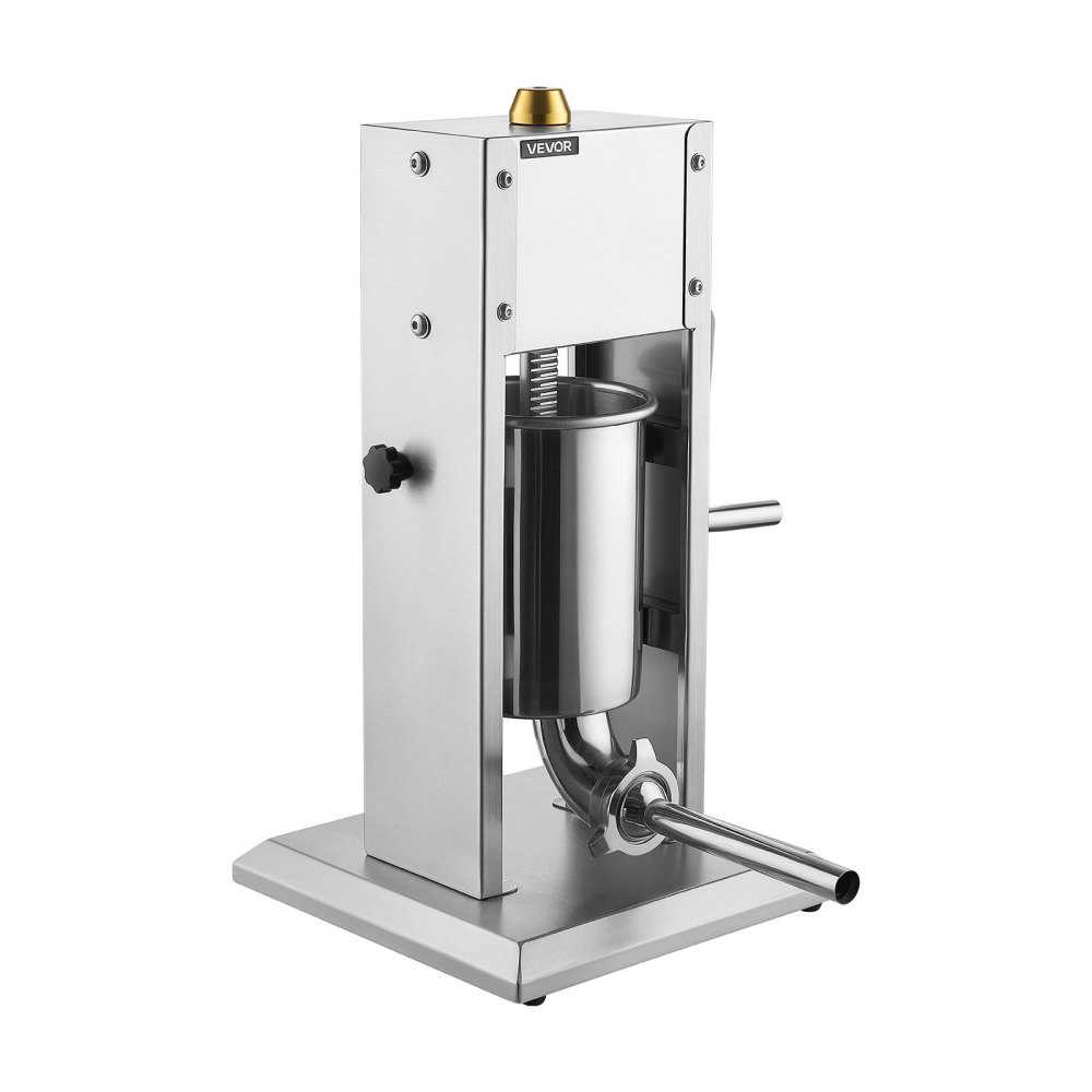 VEVOR Insaccatrice Manuale per Preparazione Salsicce Capacità 3 L per Casa in Acciaio Inox, Verticale, per Salsicce, Salami, Barbecue, Caccia, Picnic, Campeggio, Feste a Casa, da Esterno, con 4 Tubi