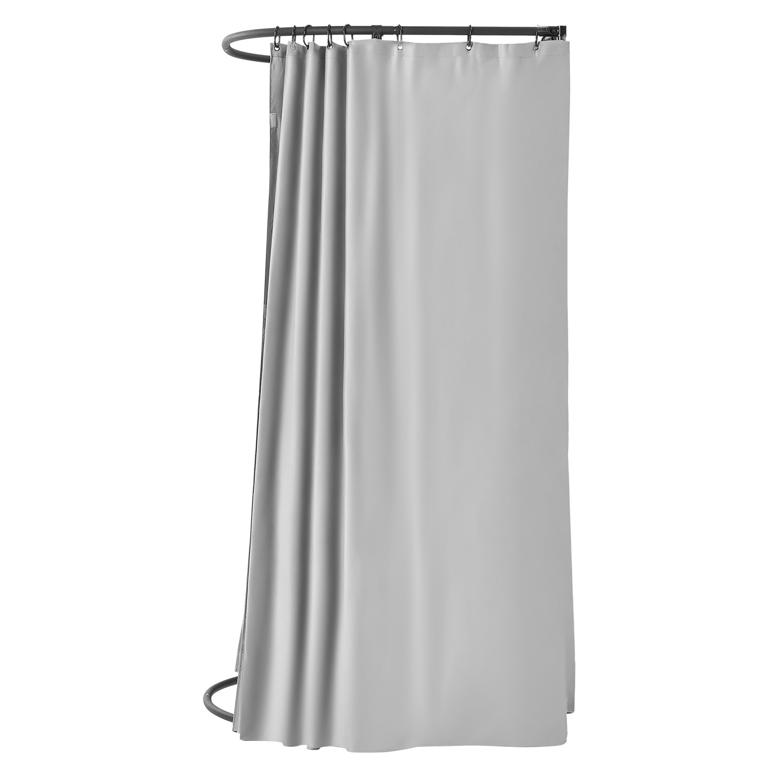 VEVOR Camerino di Prova da 100 x 95 x 200 cm Spogliatoio Portatile Mobile con Tende Spesse in Poliestere, Tenda Ombreggiante e Gancio, per Boutique, Sartorie e Spazi Esterni, Nero e Grigio-Bianco
