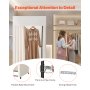 VEVOR Camerino di Prova 99 x 99 x 204,5 cm Spogliatoio Portatile con Tende Spesse, con Rotelle e Robusto Gancio in Metallo, per Boutique, Centri Commerciali, Sartorie e Spazi Esterni, Nero e Beige