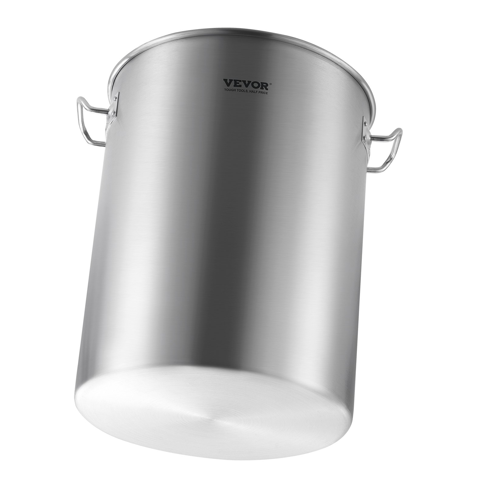 VEVOR Pentola in Acciaio Inox, Pentola per Salse con Cestello 34 L, Coperchio e Manico, Pentola Resistente di Grado Commerciale, Trattamento di Macinazione, per Eventi di Grandi Gruppi, Argento