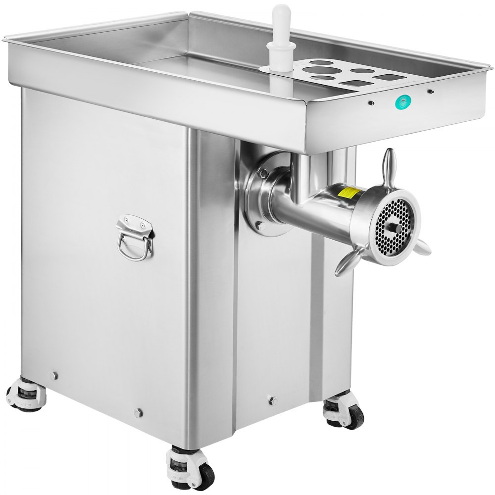 VEVOR Tritacarne Elettrico capacità 16,7 kg/min, Tritacarne con Lama e Piastra di Macinazione, Insaccatrice in Acciaio Inossidabile, Facile da Pulire, per Cucina Ristorante Macelleria
