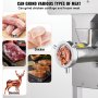 VEVOR Tritacarne Elettrico capacità 10 kg/min, Tritacarne con Lama e Piastra di Macinazione, Insaccatrice in Acciaio Inox, Facile da Pulire, per Cucina Ristorante Macelleria
