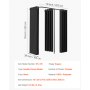 VEVOR Camerino di Prova da 200 x 100 x 200 cm Spogliatoio Portatile con Tende Spesse in Poliestere, Doppi Camerini con Tende Divisorie, per Boutique, Centri Commerciali, Studi, Sartorie e Uffici, Nero