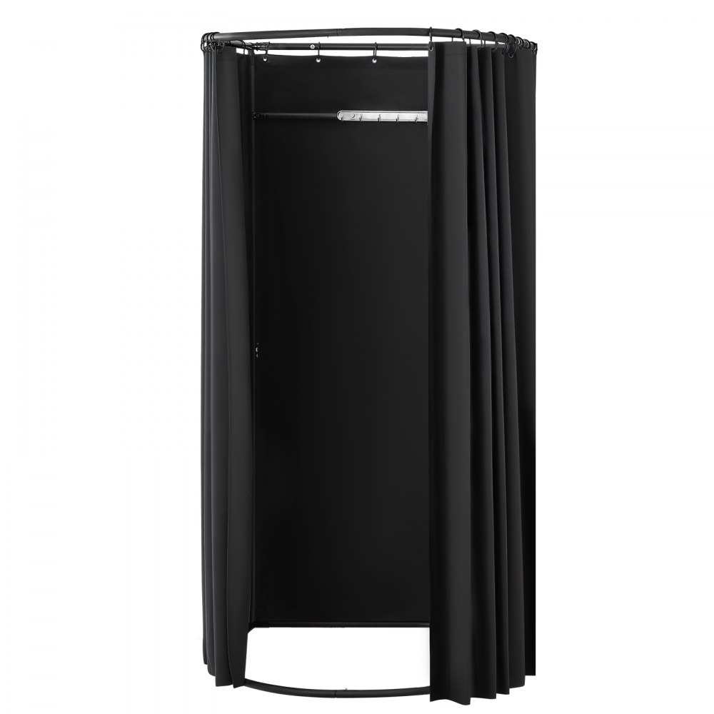 VEVOR Camerino di Prova da 100 x 95 x 200 cm Spogliatoio Portatile Mobile con Tende Spesse in Poliestere, Tenda Ombreggiante e Gancio, per Boutique, Centri Commerciali e Attività all'Aperto, Nero