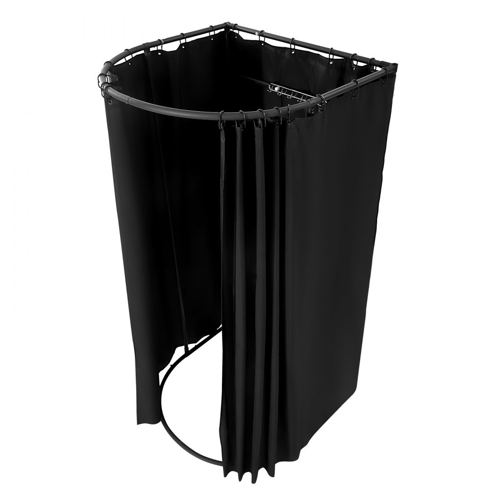 VEVOR Fitting Room, Portable Dressing Room with Thick Polyester Curtains, Privacy Space with Shading Curtain and a Hook, for Boutique, Mall, Tailor's Store & Outdoor Activity 100 x 95 x 200 cm (Black)