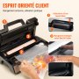 VEVOR Macchina Sottovuoto per Alimenti 130W Sigillatore per Cibi Umidi Secchi Marinatura Rotoli Inclusi 90 Kpa Conservazione del Cibo con Doppia Pompa a Vuoto Lunghezza 30cm con Sacchetto Sigillato