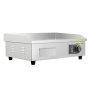 VEVOR Piastra grill elettrica professionale, superficie piana 535×300 mm, 3200 W, temperatura regolabile da 50 a 300 °C, acciaio inox (involucro esterno), piastra grill professionale, piastra grill da banco, adatta per bistecche.
