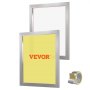 VEVOR Kit di Telaio per Stampa Serigrafica in Lega di Alluminio 50,8x61cm a 230 Maglie Pulizia Facile, Telaio Serigrafico 2 Pezzi per Macchina di Stampa Serigrafica Spessore 2,5cm Quantità Maglie 230