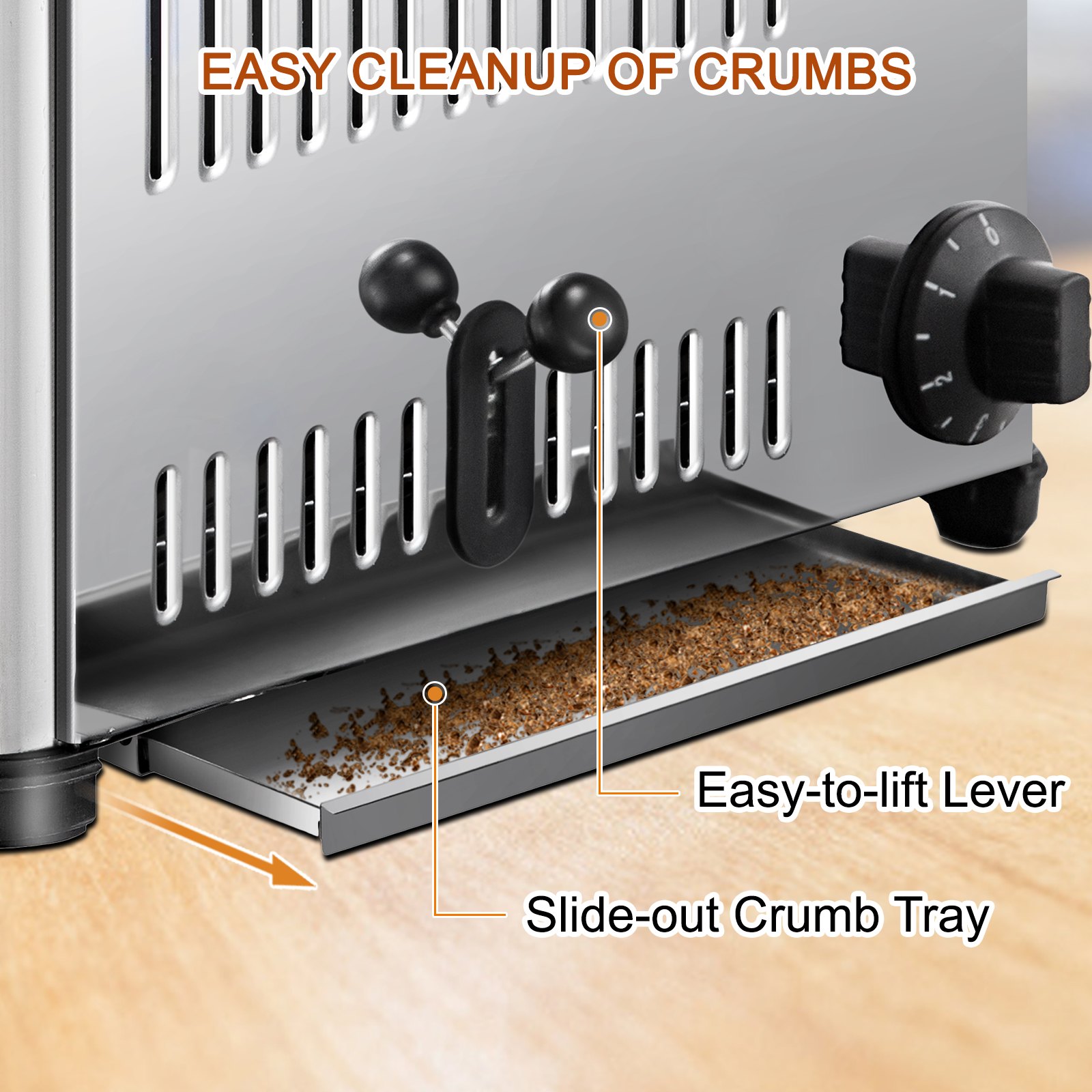 Vevor Tostapane Per Pane A 4 Fette In Acciaio Inossidabile Con Slot Extra Largo