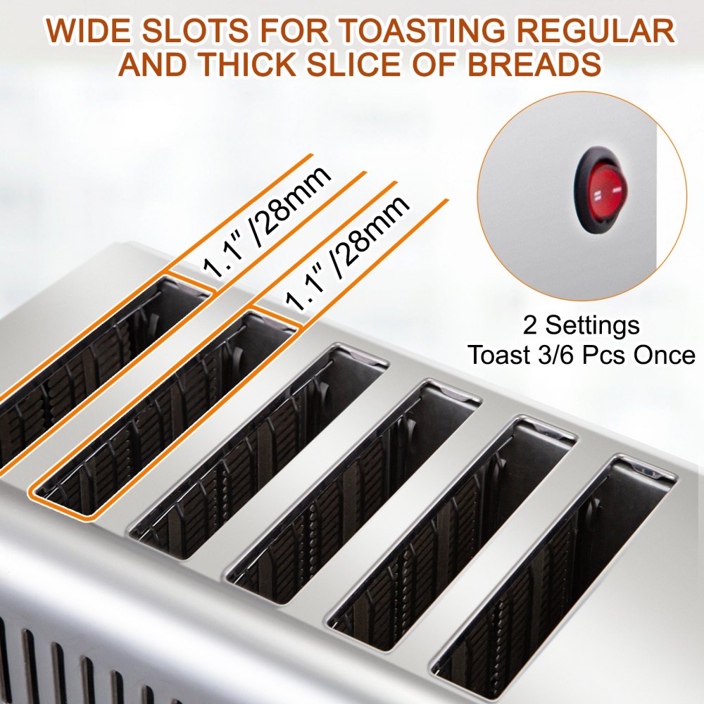 Vevor Tostapane Pane Vintage Tostiera Elettrica Toast 16,5 X 10 X 8,6 Pollici