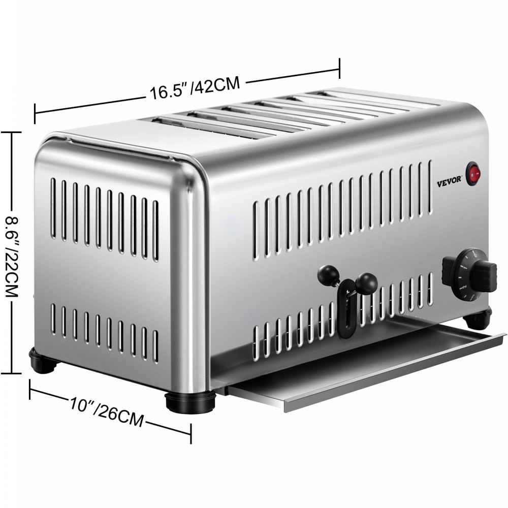 Vevor Tostapane Pane Vintage Tostiera Elettrica Toast 16,5 X 10 X 8,6 Pollici