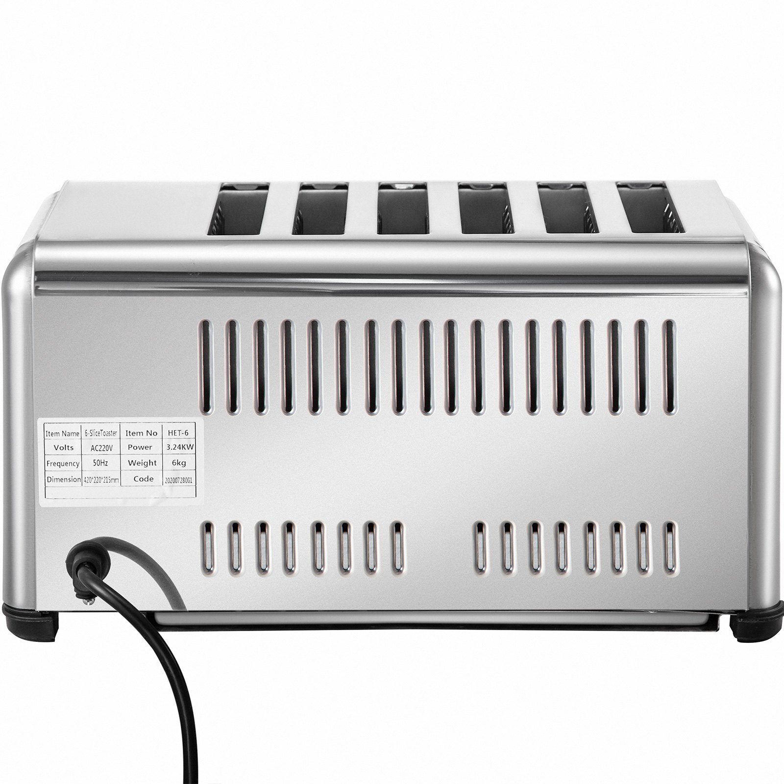 Vevor Tostapane Pane Vintage Tostiera Elettrica Toast 16,5 X 10 X 8,6 Pollici