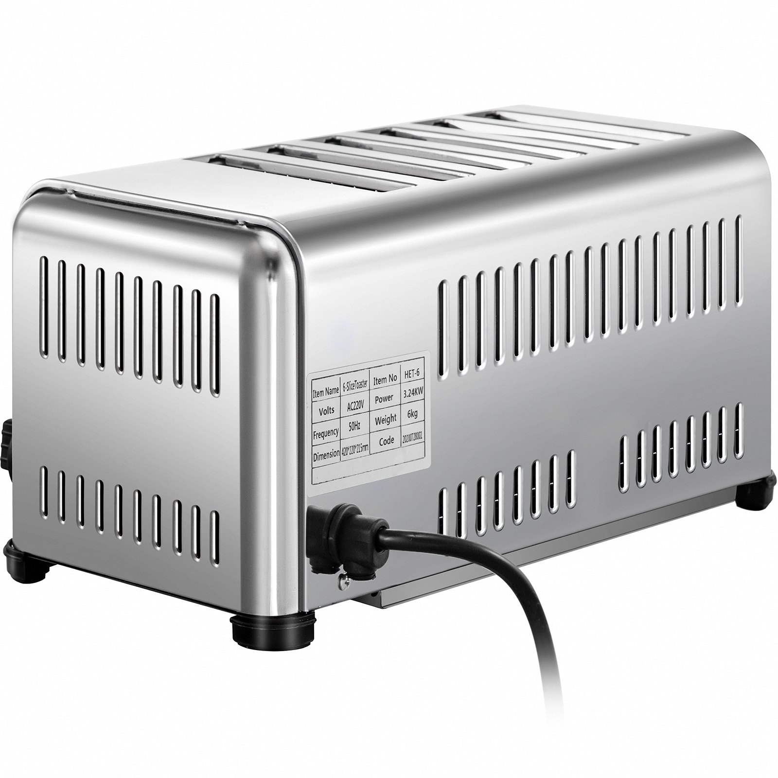 Vevor Tostapane Pane Vintage Tostiera Elettrica Toast 16,5 X 10 X 8,6 Pollici