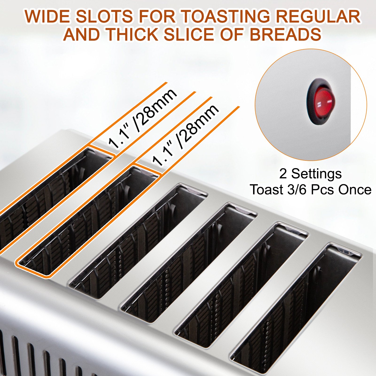 Vevor Tostapane Pane Vintage Tostiera Elettrica Toast 16,5 X 10 X 8,6 Pollici