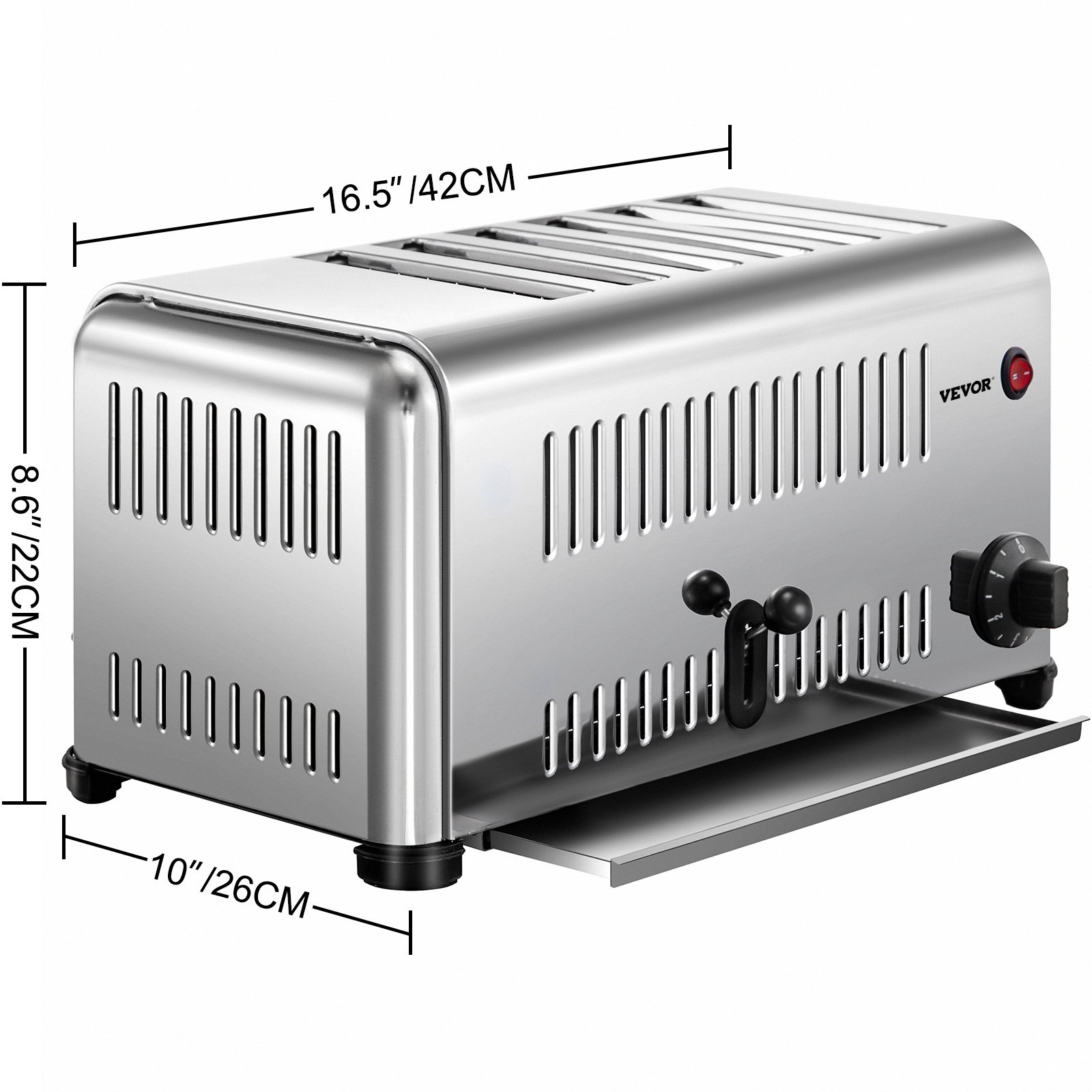 Vevor Tostapane Pane Vintage Tostiera Elettrica Toast 16,5 X 10 X 8,6 Pollici