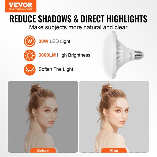 NEEWER Kit di Illuminazione Softbox 40x40cm con Lampadina LED 35W Presa