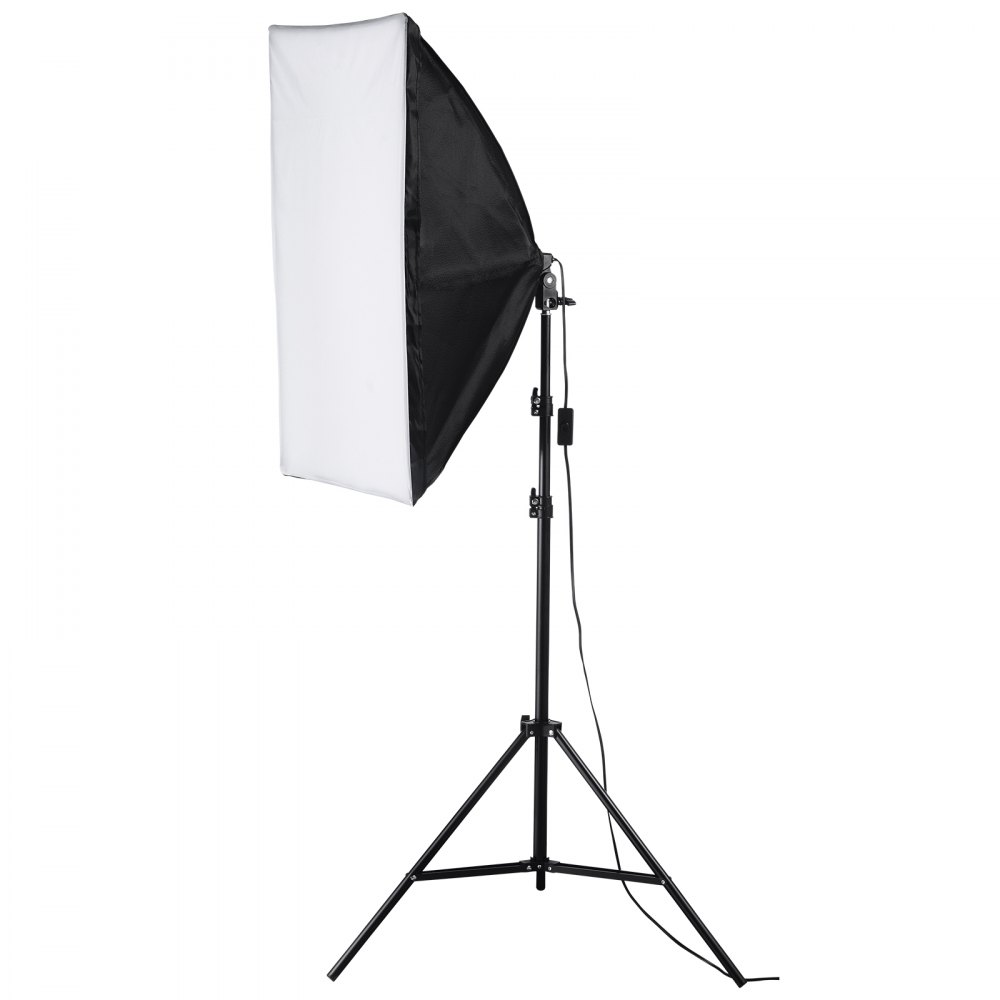 VEVOR Softbox Set, 50x70cm, Professional Photo Studio Set with 30W 5500K LED Bulbs, Near Natural Daylight, Adjustable Tripod Stand, Studio Lights for Photography, Video Recording, Live Streaming
