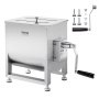 VEVOR Impastatrice Manuale per Carne, Miscelazione Massima Carne 27,2 Kg, Frullatore con Riduttore in Acciaio Inox, Mpastatrice Manuale per Salsicce Carne Tritata 568 x 330 x 450 mm