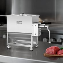 VEVOR Impastatrice Manuale Carne 27,2 kg Frullatore con Riduttore Acciaio Inox